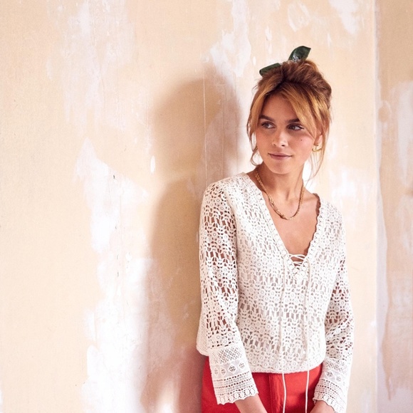 Sezane Tops - 🆕 SEZANE Albane Blouse Rare Marine Color Way NWT